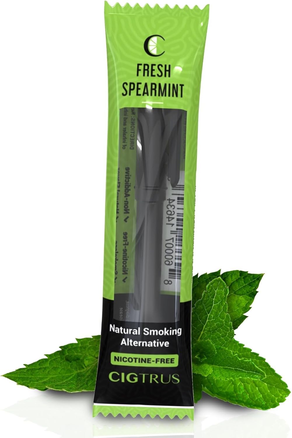 Cigtrus Quit Smoking Smokeless Inhaler – Natural, Nicotine-Free, Vaporless & Non-Electric – Helps Curb Cravings, Oral Fixation & Lung Detox Support – 1-Piece Fresh Spearmint