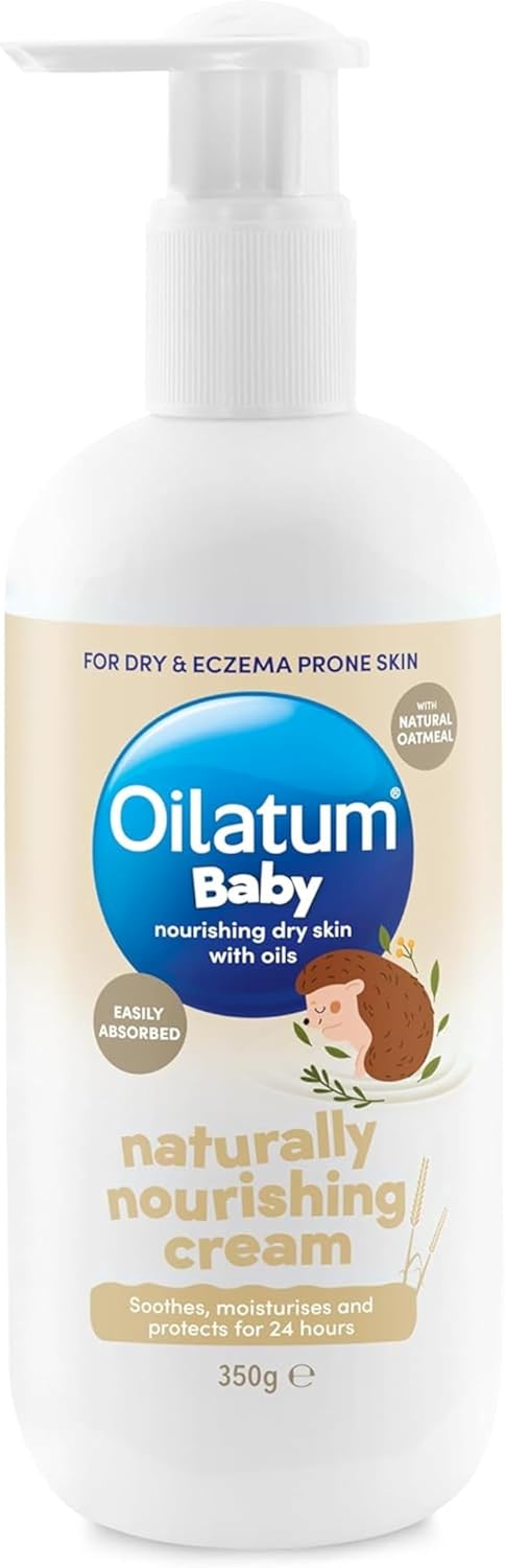 Oilatum Baby Naturally Nourishing Cream, Enriched with Natural Oatmeal, Provides Relief and Hydration for Up To 24 Hours, For Dry, Itchy and Eczema-Prone Skin, Suitable to Use from Birth, 1 x 350g