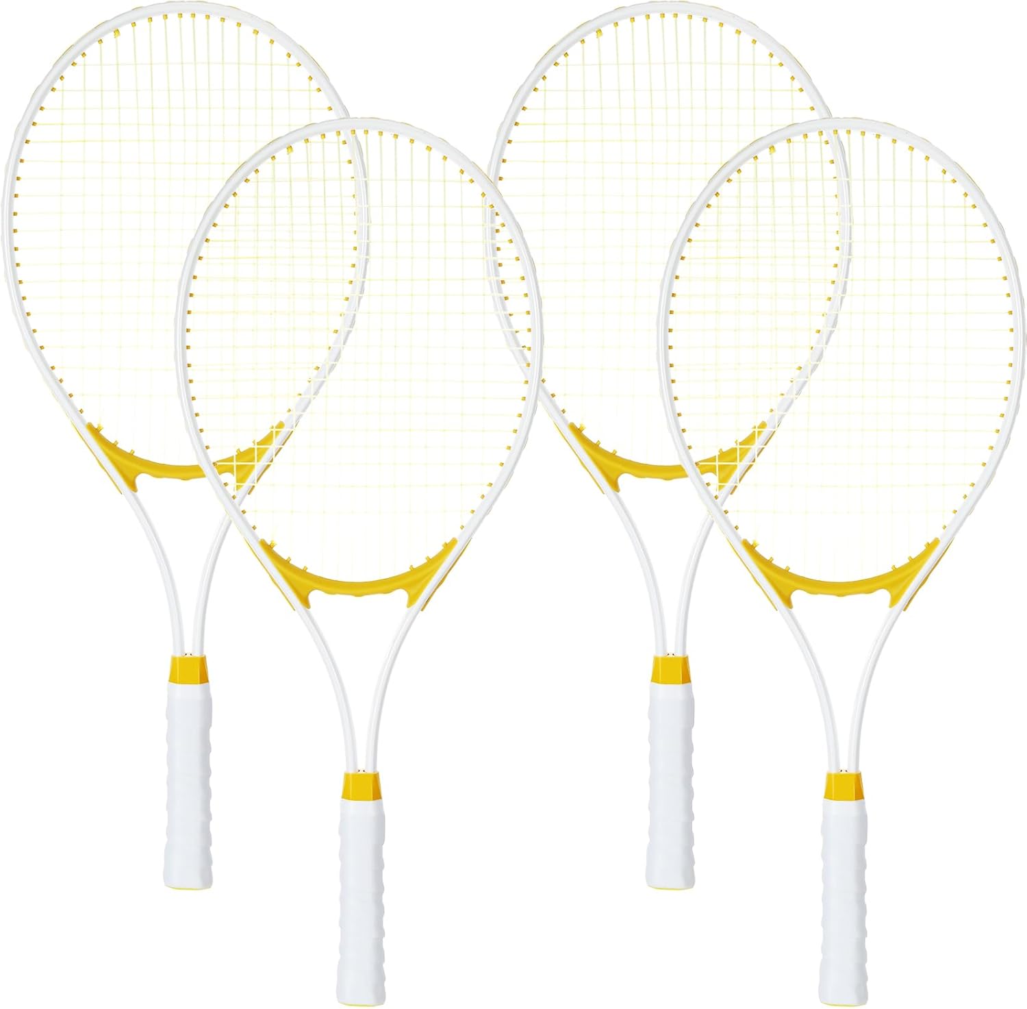 Liliful 4 Pcs Tennis Rackets for Adults Recreational 4 Players 27 Inch Tennis Racquets Lightweight Tennis Rackets Bulk for Women Men Tennis Training and Beginners with Overgrips and Carry Bag