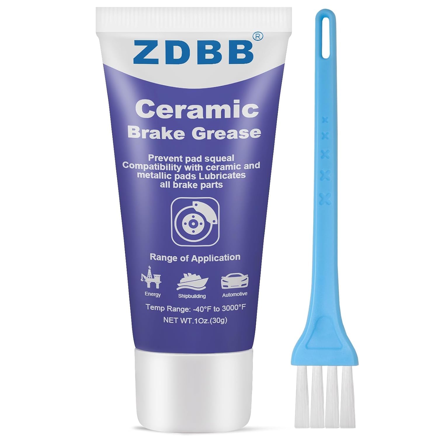 Ceramic Brake Lubricant High-Temperature Resistant & Anti-Corrosion Eliminates Caliper Squeal Special Edition for Automotive Brake Systems 1 oz - 1-piece pack