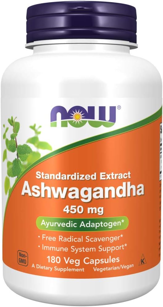 Now Foods Ashwagandha Extract 450 mg 180 Capsule
