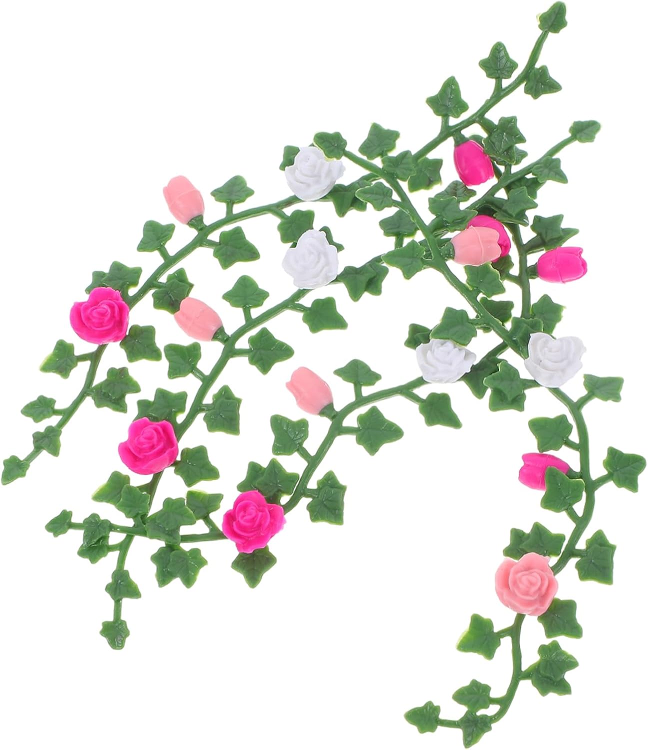 Abaodam Dollhouse Miniature Fake Vine Outdoor Garden Mini Decoration Simulation House Flower Vines for Dollhouse Scenery Props