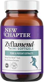 New Chapter Zyflamend™ Mini Softgels, Multi-Herbal Pain Reliever+ Joint Supplement, 10-in-1 Superfood Blend with Ginger & Turmeric for Healthy Inflammation Response, Mini Soft Gels, 180 Count