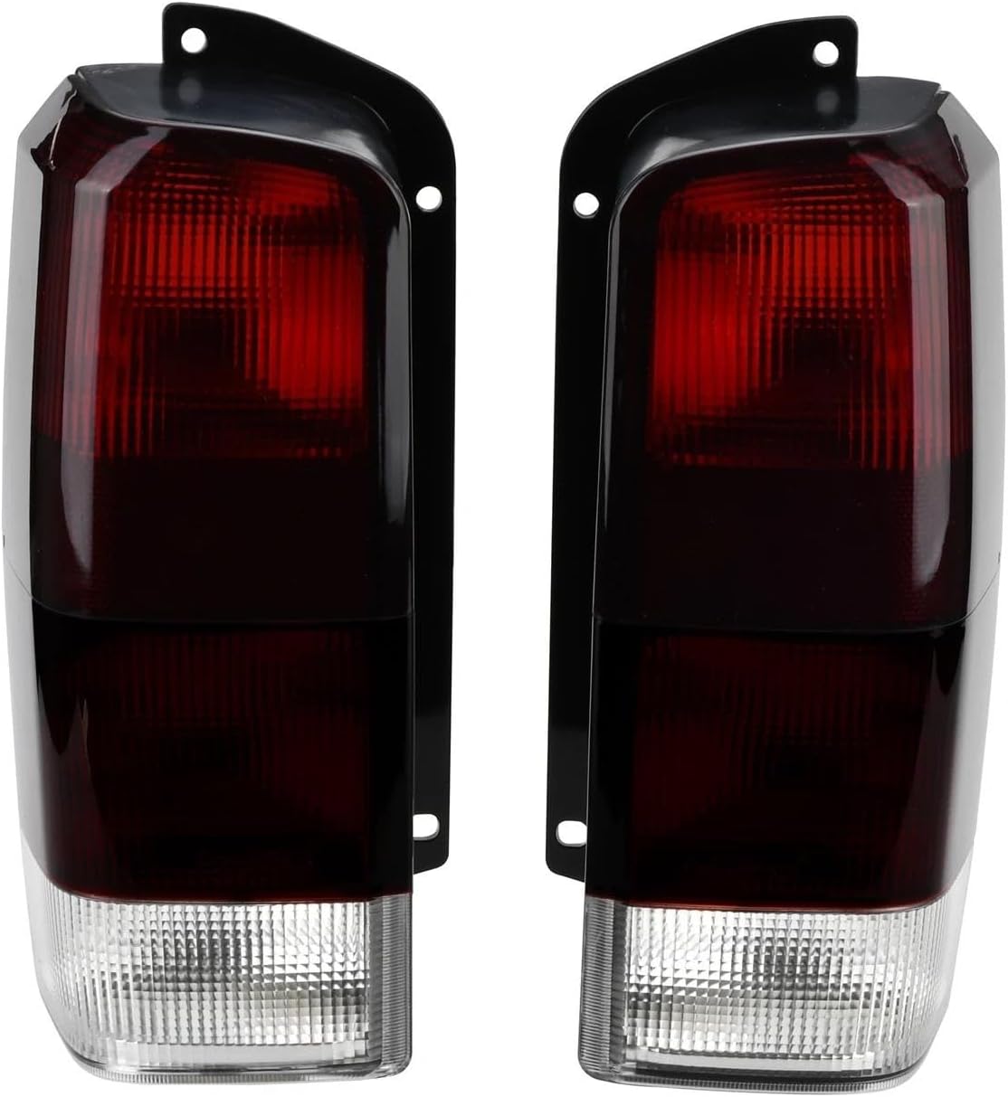 HLWXMDZ Car Rear Light Assemblies For Cherokee XJ 1997 1998 1999 2000 2001 Tail Lights Red/Smoke Lens Rear Tail Lamps Set Left + Right Car Taillights(3 hole at back B)