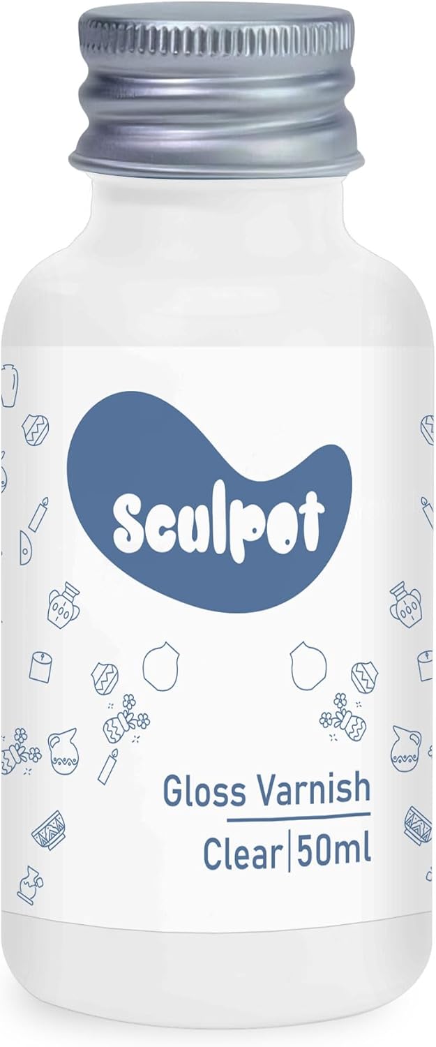 Air Dry Clay Glaze Sealant, Clear Clay Varnish for Craft Pottery, Scratch Resistant, Watertight & Gloss Finish