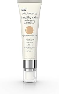 Neutrogena Retinol Treatment and Tinted Facial Moisturizer, Healthy Skin Anti-Aging Perfector with Broad Spectrum SPF 20 Sunscreen with Titanium Dioxide, 30 Light to Neutral, 1 fl. oz