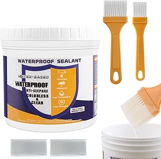Liquid Waterproof Sealant, 17.63oz Invisible Waterproof Agent Transparent Waterproof Coating Anti-Leakage Repairing Adhesive for Roof Walls Bathroom Kitchen Indoor Outdoor Waterproof Paint