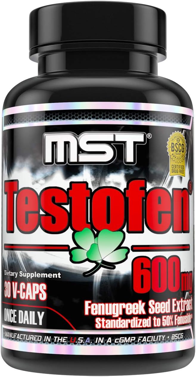 MST Testofen, Fenugreek Seed Extract, Standardized to 50% Fenuside™, 600mg, 30 Count, BSCG Certified Drug Free