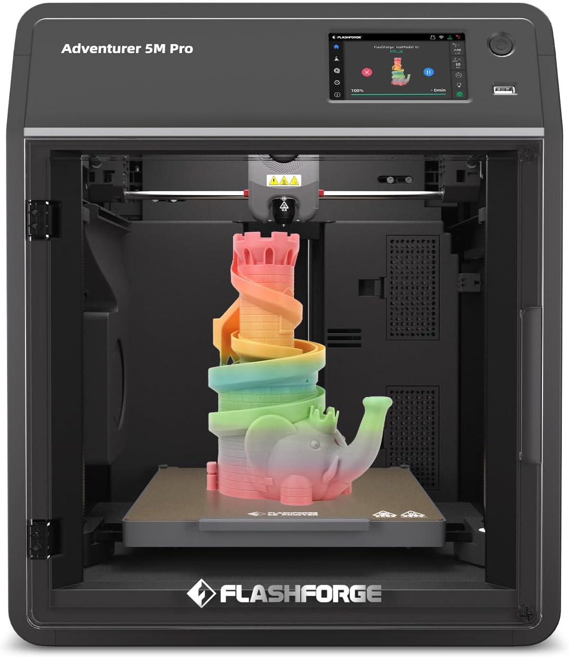 FLASHFORGE AD5M Pro 3D Printer – 600mm/s High-Speed Core XY, 1-Click Auto Leveling, ≤50dB Quiet Printing with Camera, 0.4&0.6mm Nozzle Bundle, Auxiliary Cooling, 220x220x220mm Build Volume（AD5M Pro)