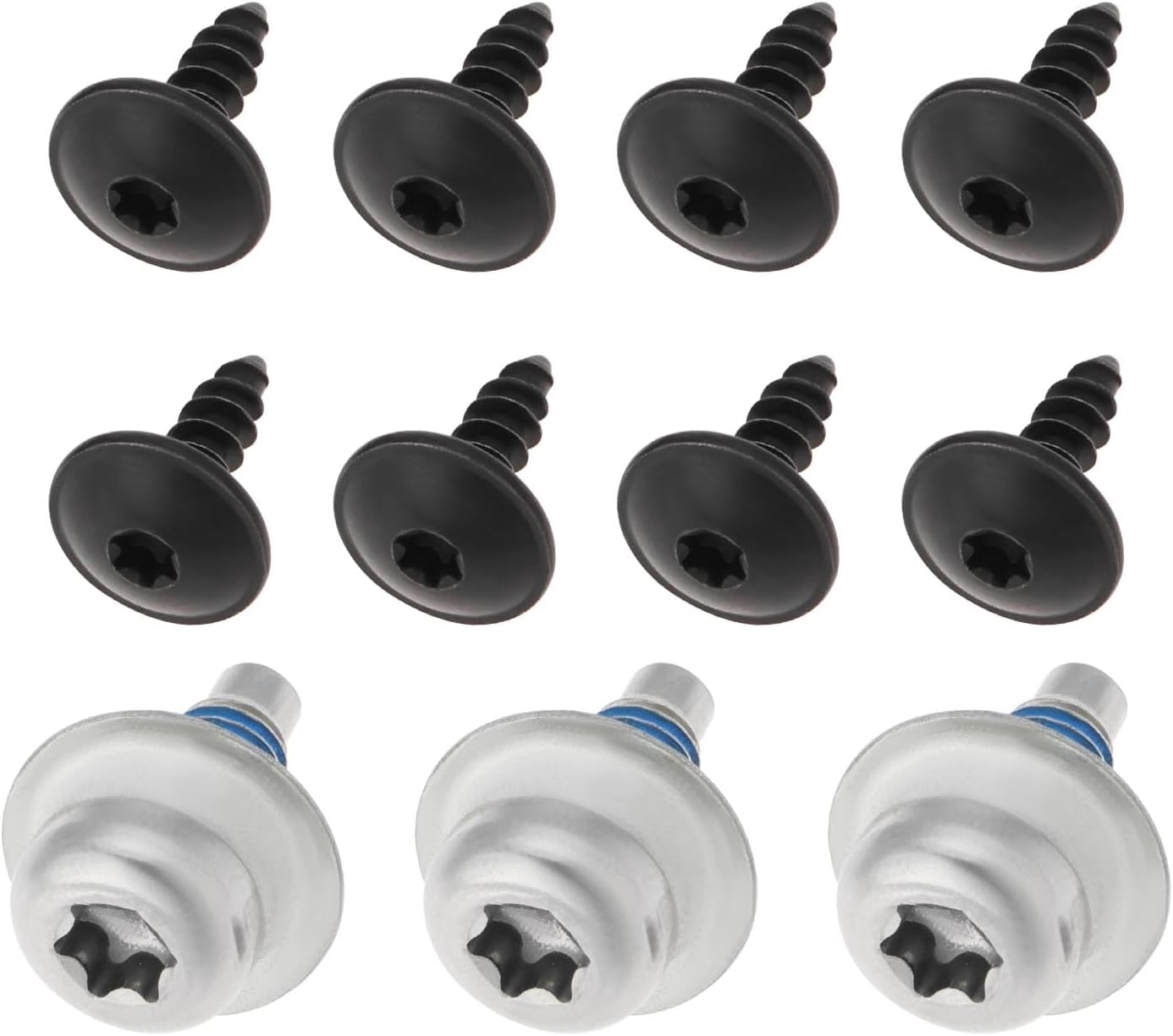 1 Set Engine Undertray Under Cover Tray Bolt Screw Fixing Set Compatible with VW Golf MK7 R GTI Includes 3 Fender Bolts and 8 Lower Fender Screws