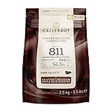 Callebaut Belgian Dark Couverture Chocolate Semisweet Callets, 54.5% - 5.5 Lbs