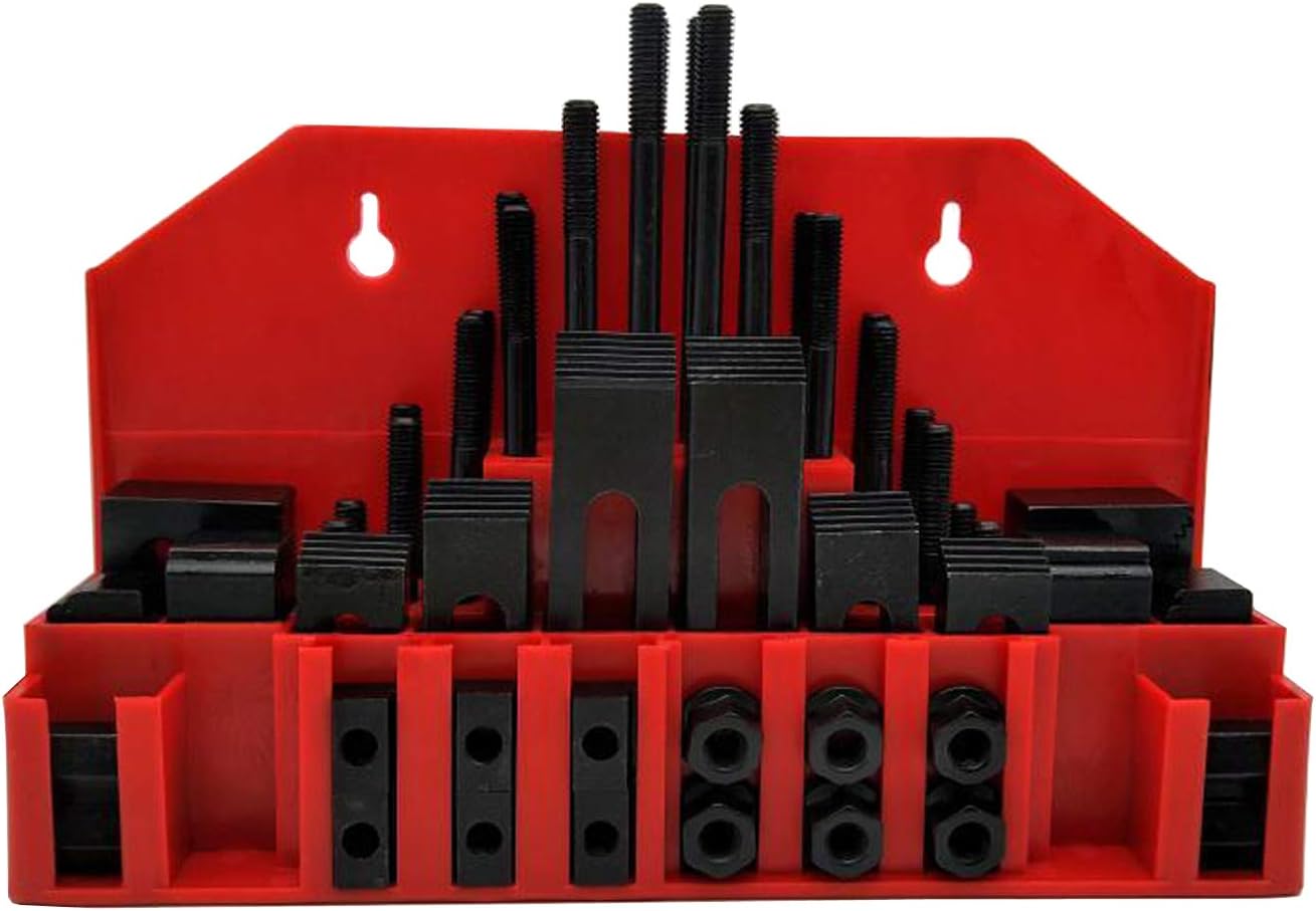 58Pc T-Slot Clamping Kit Mill Machinist Set Table Slots: 1/2"