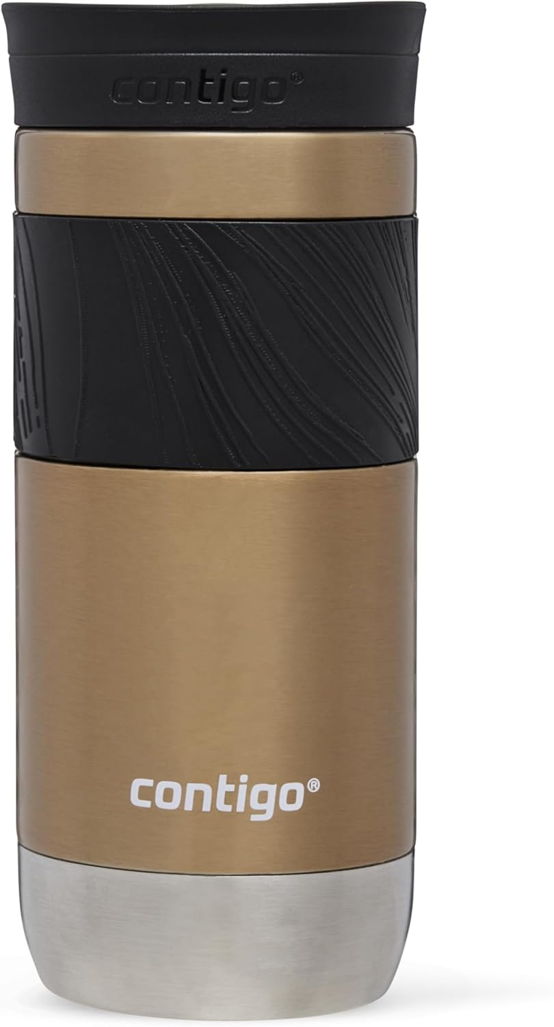 Contigo Byron Snapseal Travel Mug | Stainless Steel Thermal Mug | Vacuum Flask | Leakproof Tumbler | Coffee to Go Mug with BPA Free Easy-Clean Lid