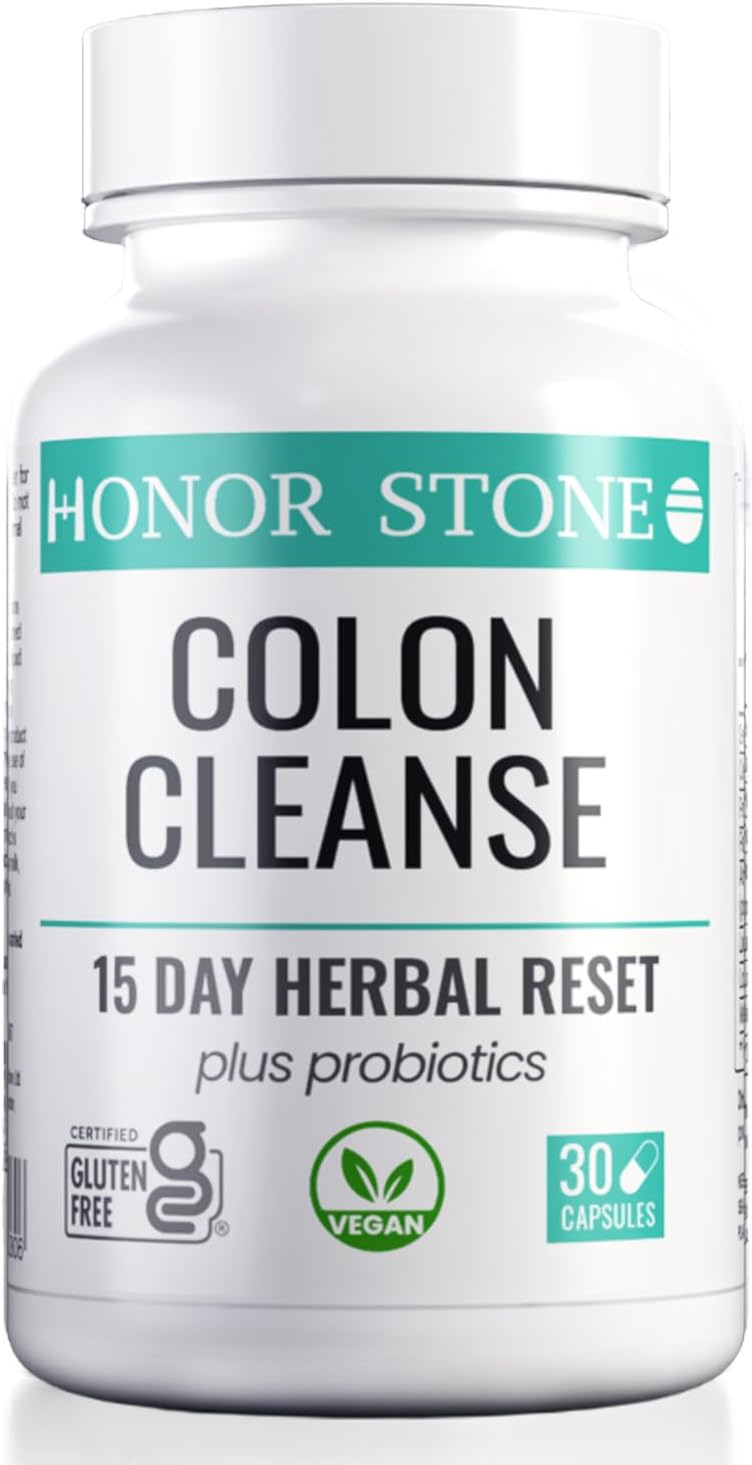Colon Cleanse 15 Day Detox Herbal Reset with Probiotics | Vegan | Supports Weight Loss, Digestive Gut Health & Regularity | Relieves Constipation & Bloating | Psyllium Husk, Flaxseed, Aloe Vera, MCT