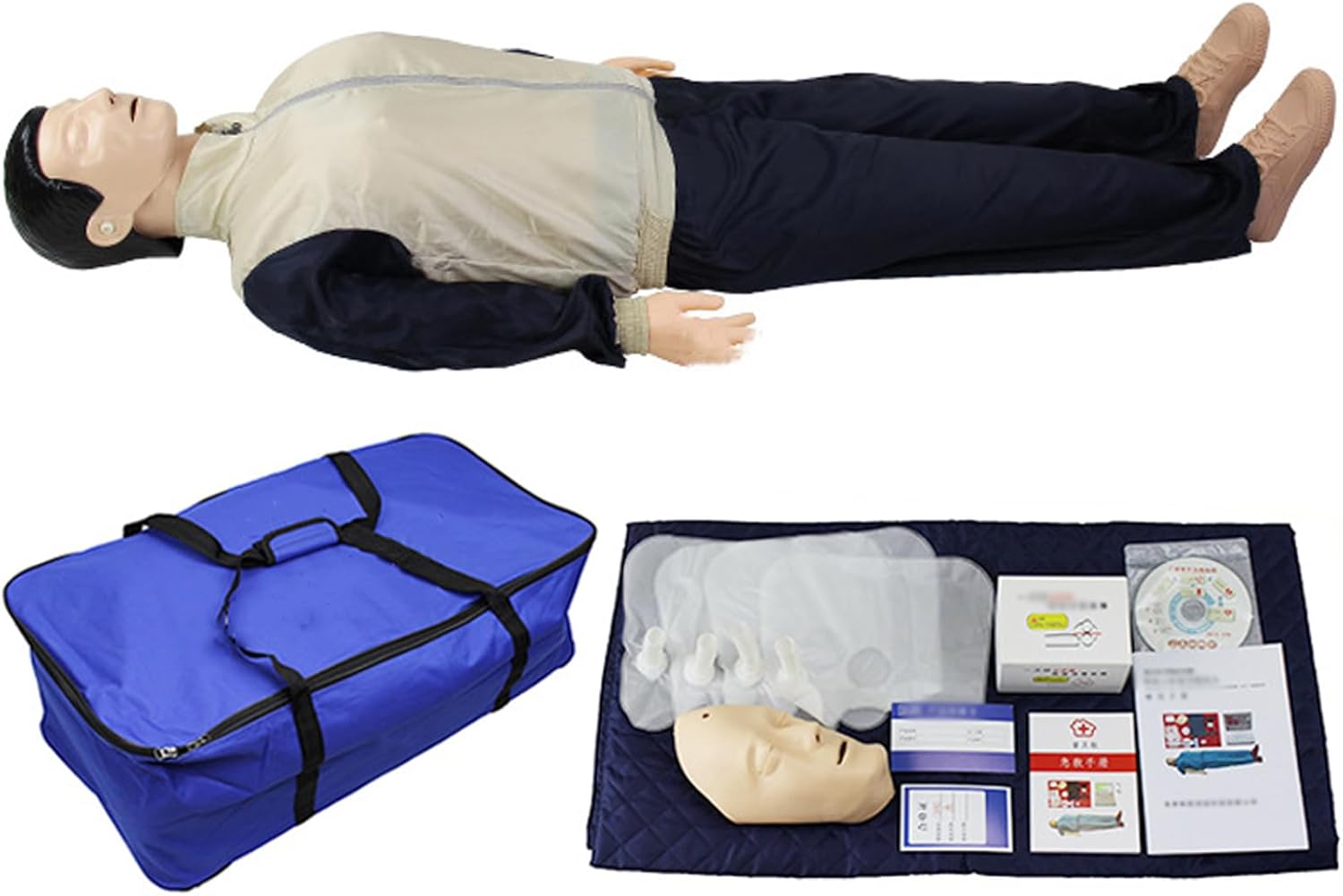 MKYOKO CPR Manikins CPR Dummy Full Body CPR Manikin Adult Training Manikin Kit for Doctor Nursing Training Medical Teaching