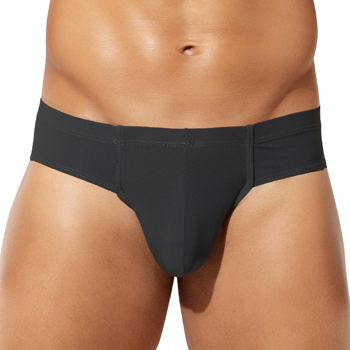 Casey Kevin Men's Briefs, Sexy Underwear for Men, Silk Low Rise Bikini, Mens Mesh Breathable Underwear with Bulge Pouch