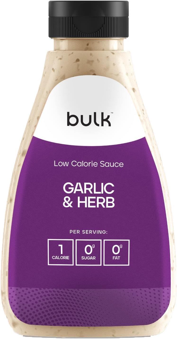 Bulk Low Calorie Sauce, Low Sugar, Garlic & Herb, 425 g, Packaging May Vary