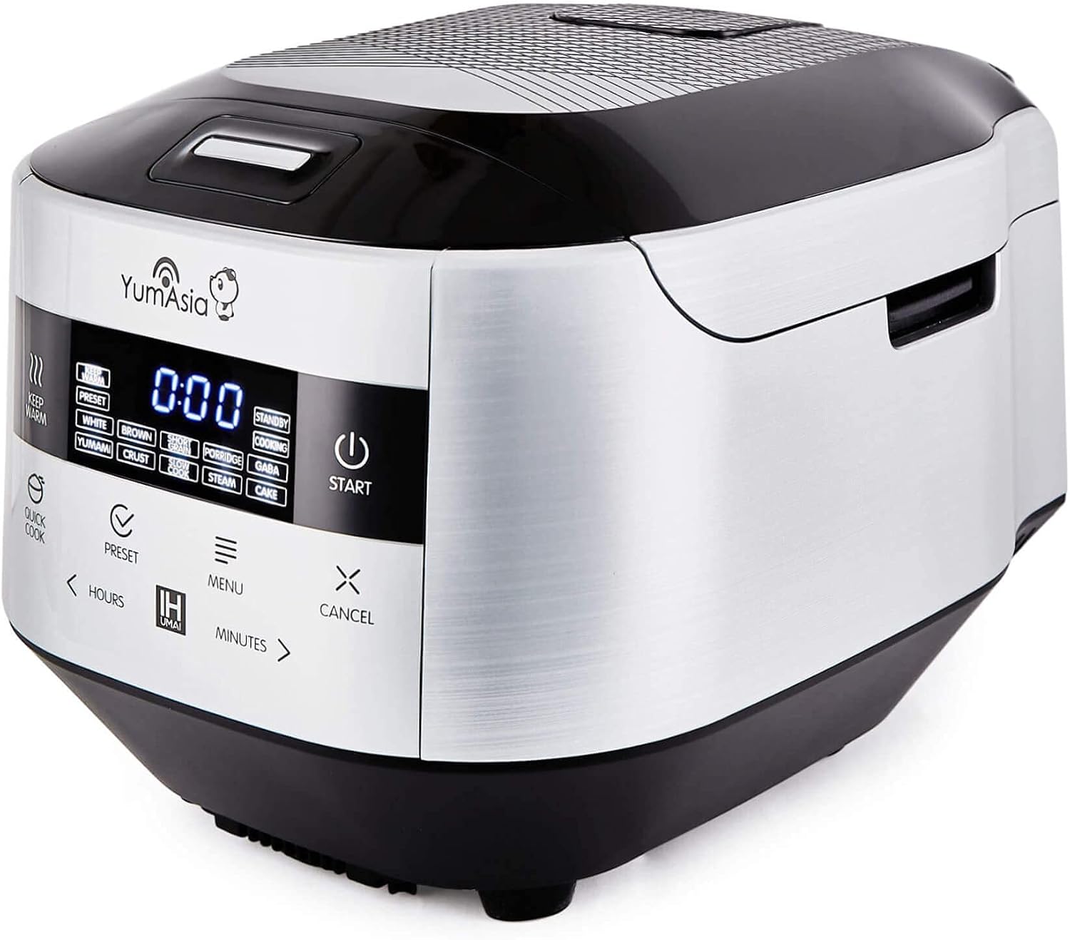 Yum Asia Bamboo Rice Cooker with Induction Heating (IH) and Ceramic Bowl (8 cup, 1.5 litre), 7 Rice Cooking Functions, 4 Multicooker Functions, Motouch LED Display, 220-240V