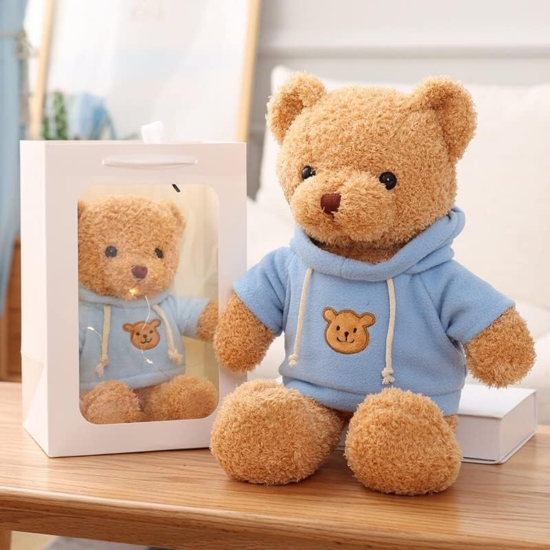 COLORS Teddy Bear Plush- cuddly soft toys - 30cm brown bear - Cute Stuffed animal - Lovely Gift for Kids, Girls, boys, Girlfriend for Christmas, Valentine & birthday (Blue Bear)