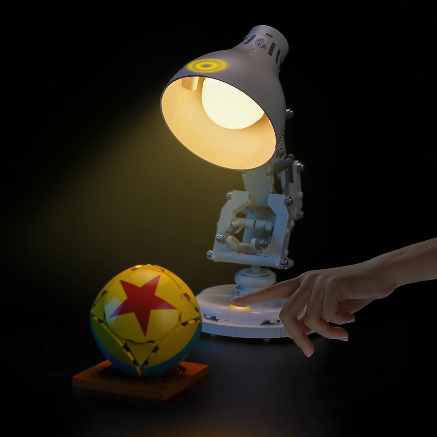 Touch Light kit Compatible with Lego 21357 Pixar Luxo Jr - No Model Only Light, LED Lighting Accessories Compatible with Lego Ideas 21357 Pixar Small Table Lamp (Touch Version)