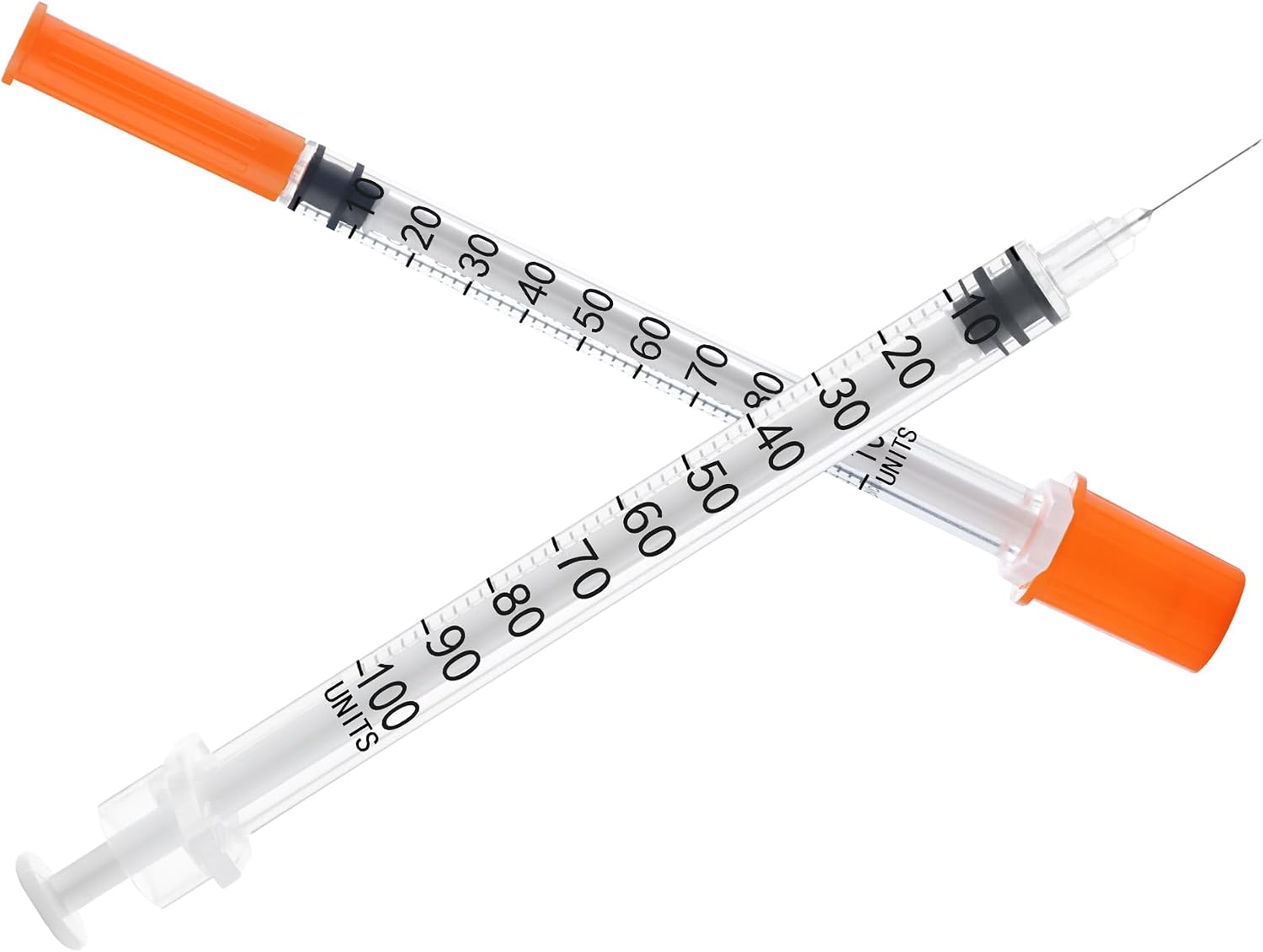 1ml Syringe with Needle, 20 Pack 1cc 27G 1/2Inch (13mm), Lab Syringes