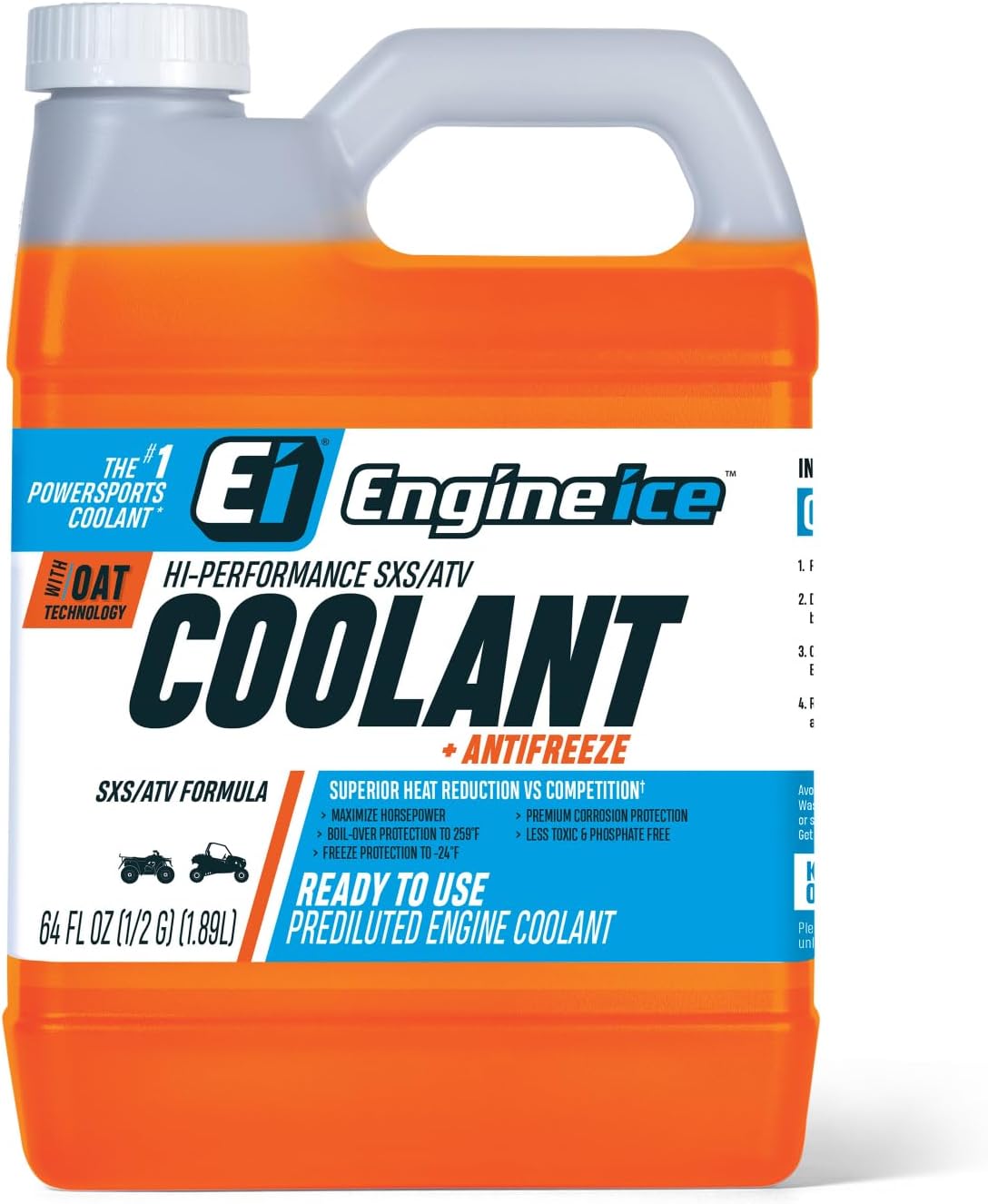 Engine Ice Hi-Performance SXS/ATV Coolant and Antifreeze Orange