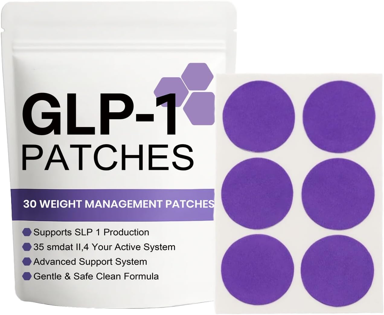 GLP-1 Patches,60PCS Weightless Patches Healthy Shape Support,Dietary Management Fat Burners for Belly Fat Removal