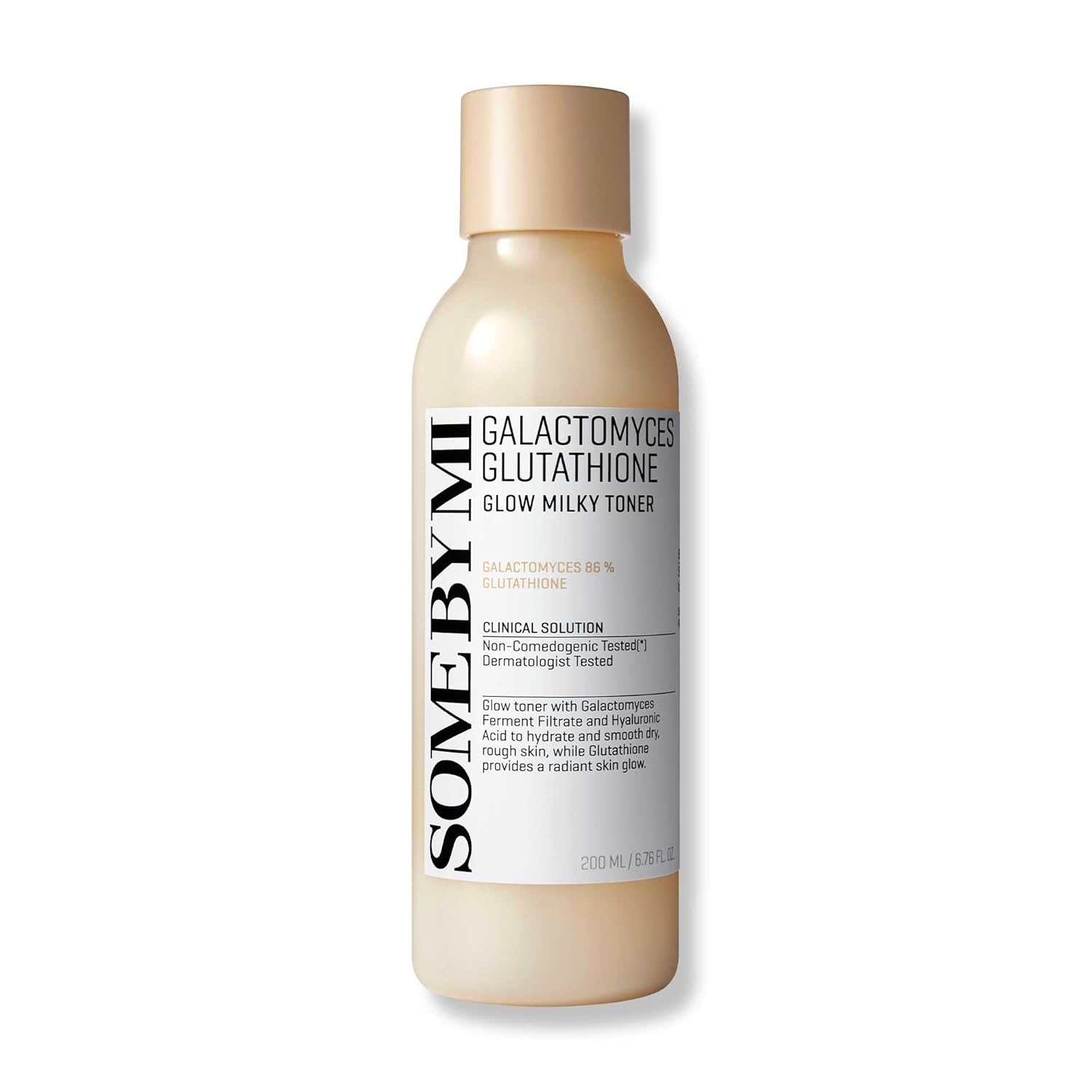 SOME BY MI Galactomyces Glutathione Glow Milky Toner - 6.76Oz, 200ml - Hydrating & Brightening Korean Milky and Rice Toner with Glutathione & Vitamin C for Smooth, Radiant Skin - Korean Skin Care