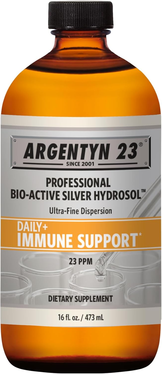 Argentyn 23 Professional Immune Support - Colloidal Silver, Bio-Active Silver Hydrosol, 23 ppm, Liquid Twist Top, 16 Fl Oz (473 mL)