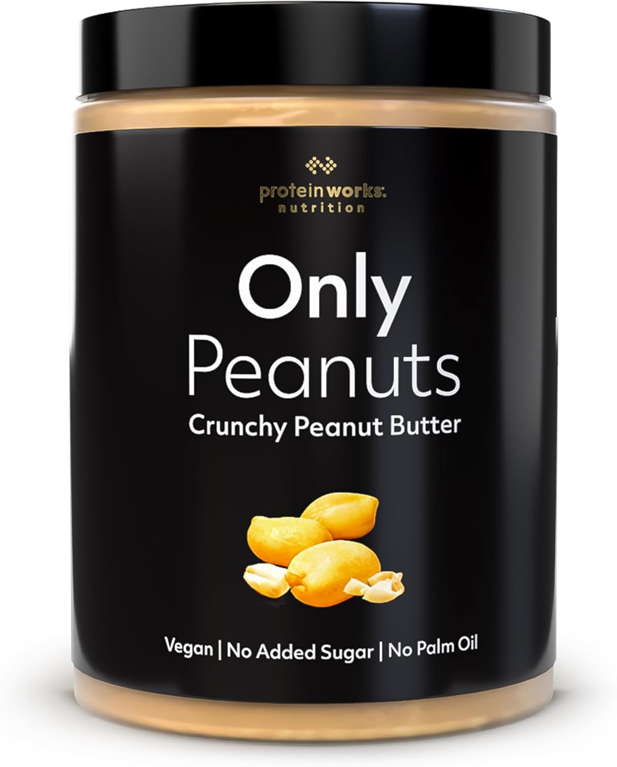 Protein Works - Peanut Butter , All Natural Nut Butter , No Added Sugar , Palm Oil Free , Vegan , Protein Rich Peanut Butter , Crunchy , 990g
