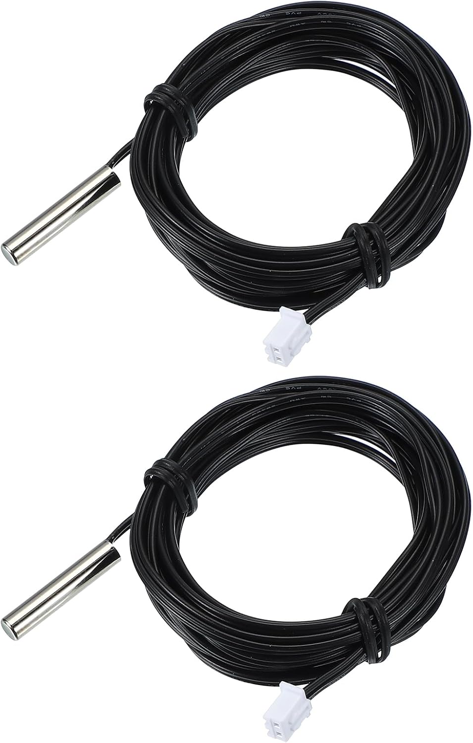 PATIKIL 10K NTC Temperature Sensor, 2 Pcs 118 Inch 1% 3740 Waterproof Copper Temperature Sensor Probe Temp Sensor Digital Temperature Transmitter Extension for Air Conditioners Fridge