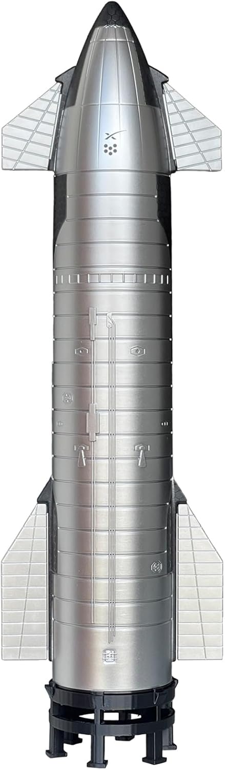 1:144 Scale SpaceX Starship Model 13.43in Height Durable Plastic Material, Includes a Sturdy Bracket, Ideal Birthday Gift and Collectible for Space Enthusiasts