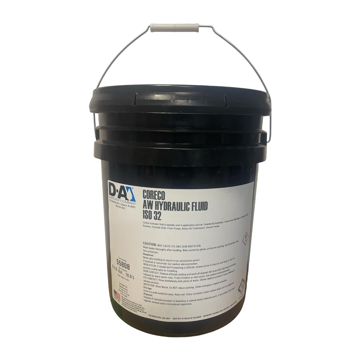 CorEco AW32 Hydraulic Fluid | 55801 | ISO 32 | Non Detergent | 5 Gal. Pail w/Spout