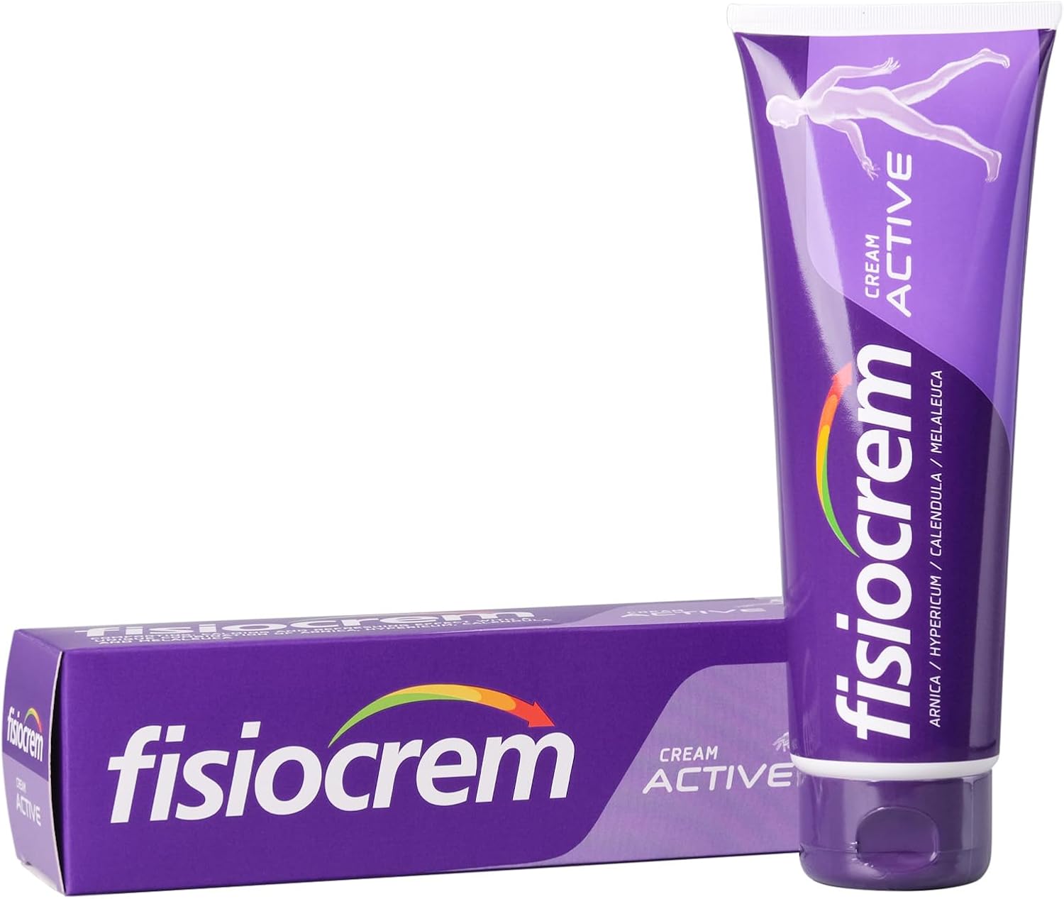 FISIOCREM Cream Active - Herbal Moisturising Massage Rub for Neck, Shoulders & Back Comfort - Contains Arnica Montana - Trusted 30+ Years - 250ml