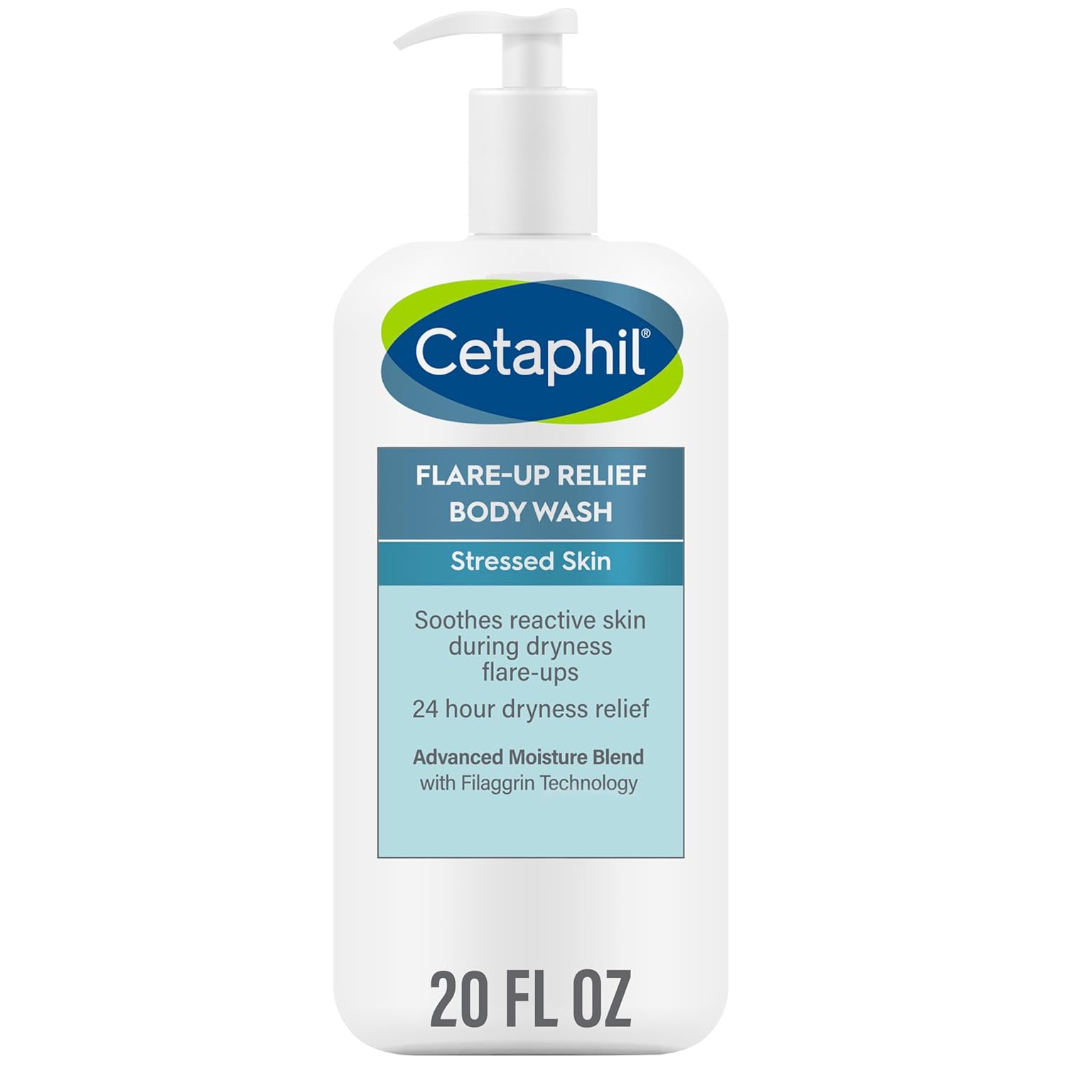 Cetaphil Flare-Up Relief Body Wash with Colloidal Oatmeal to Help Soothe and Condition Ultra-Dry, Stressed, Sensitive Skin, 20 oz
