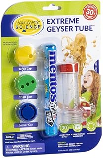 Steve Spangler Science Extreme Geyser Tube - Science Kit for Kids - Mentos & Soda Lab Experiment - Includes Tube, Candy, & Unique Spray Caps - Chemistry Magic - Classroom STEM Project