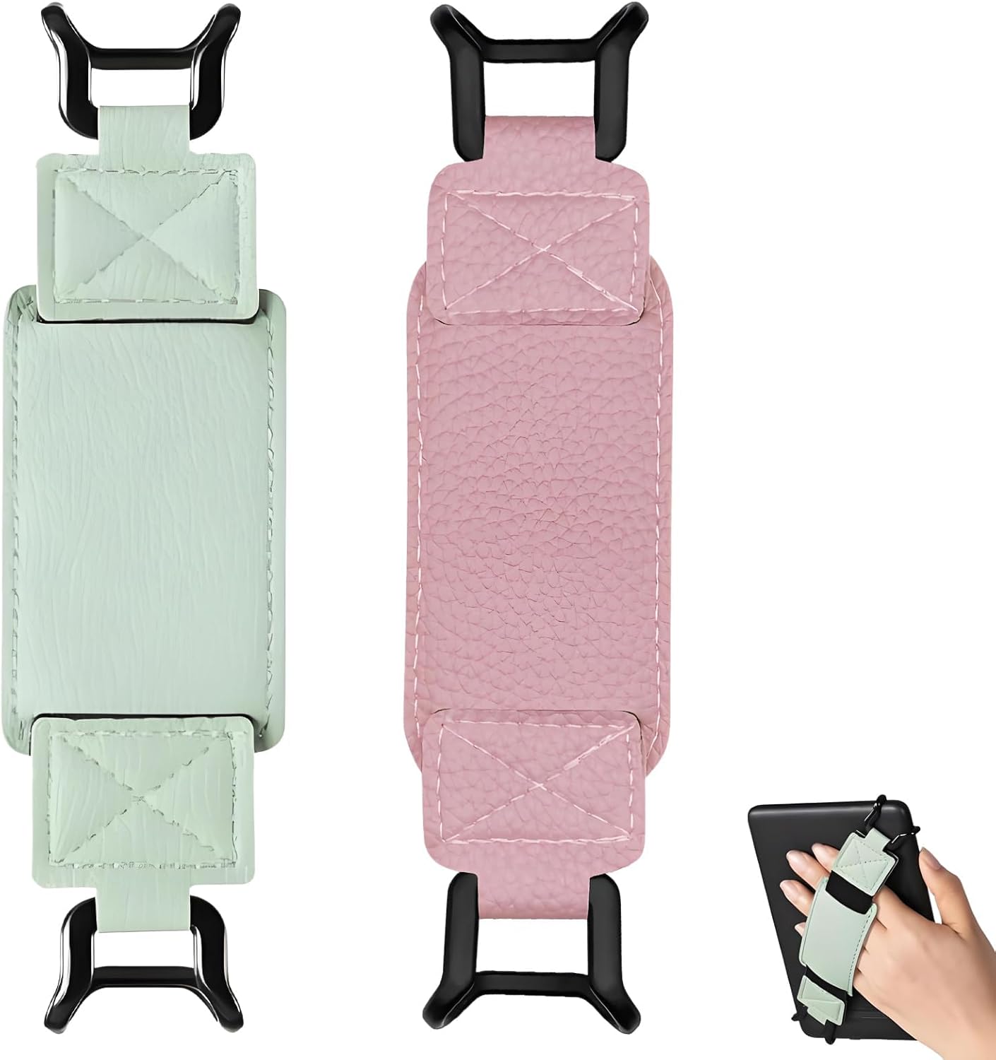 2 PCS Secure Hand Strap, Tablet Strap Strapsicle for 6-7.5 Inch Ebook Readers & Accessories Ebook Reader Holder For Commuting Reading Outdoor Cafes, for Tablets Finger Loop Accessory