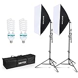 Skytex Softbox Lighting Kit(2Pack), 20x28in Soft Box | 135W 5500K E27 Bulb Continuous Photography Lighting, Photo Studio Lights Equipment for Camera Shooting, Video Recording
