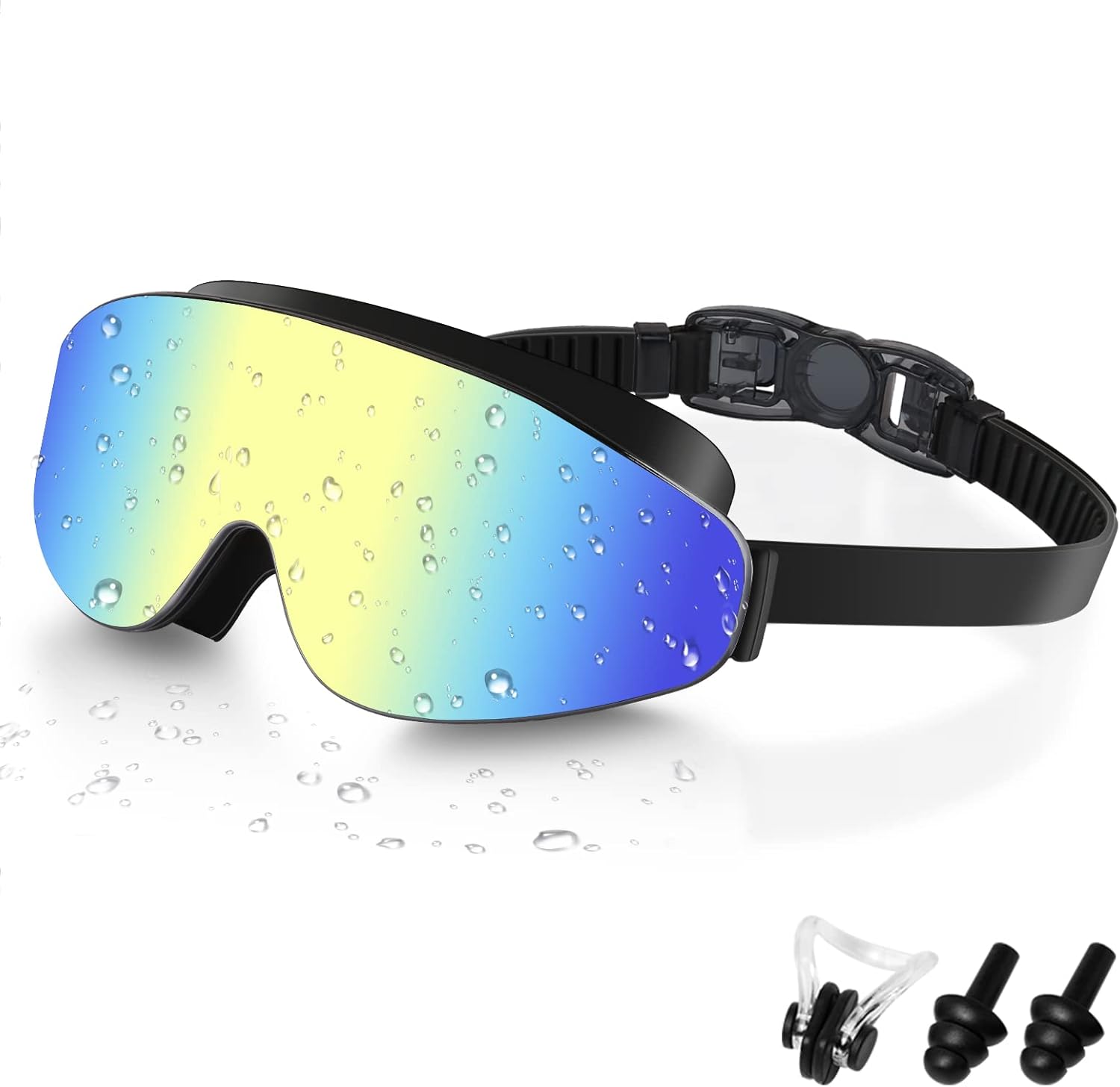 Kids Swim Goggles, Polarized Swimming Goggles for Kids, Wide View Anti-Fog No Leaking Swim Glasses for Age 4-16