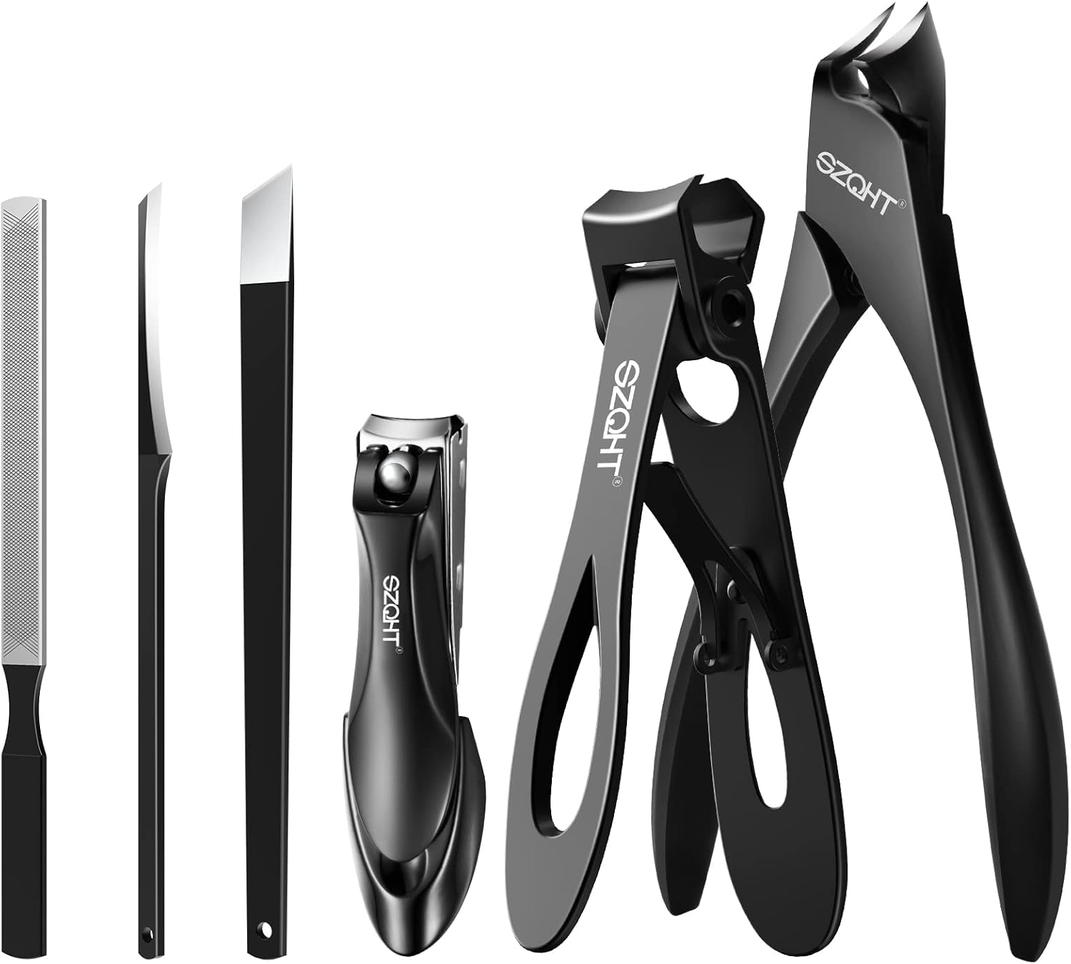 SZQHT Podiatrist Toenail Clippers Set, Professional Toe Nail Clippers for Thick & Ingrown Nails Cutter for Men,Women,Seniors,Heavy-Duty Manicure Set Pedicure Kit for Elder
