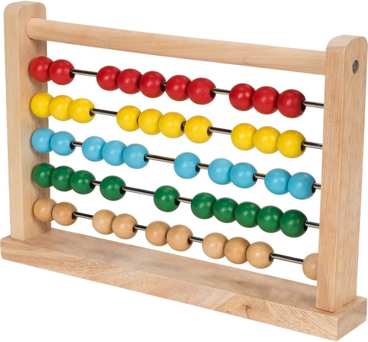 The Magic Toy Shop Classic Wooden Abacus for Kids with 50 Beads