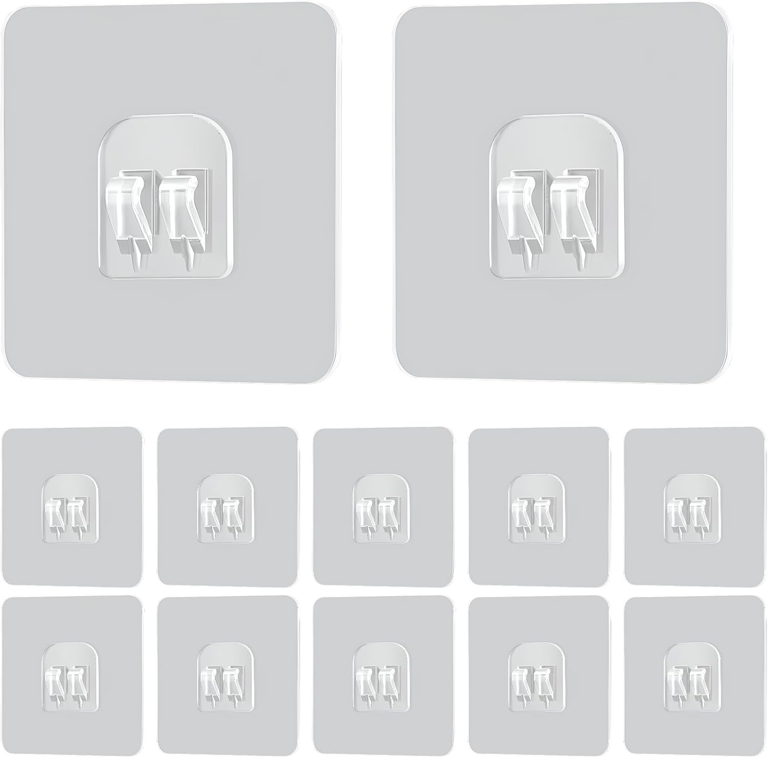 Artomnivera 12PCS Shower Caddy Adhesive Hooks, Sturdy, Stickers Wall Hooks, Shelf Patch Without Punch Load-Bearing Upgrade, Suitable for Bathroom, Kitchen, Room, Waterproof and Mildew-Proof