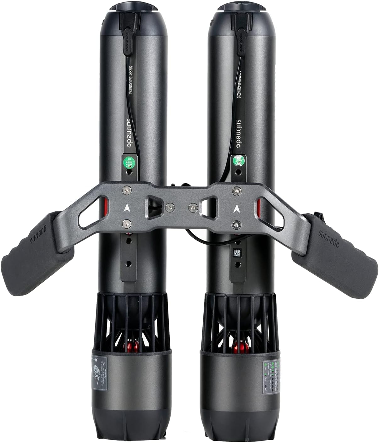 Waydoo Subnado Twin Engine Handle Bracket+ Subnado Underwater Scooter 2 Packs with 2 handgrips, 2 Arm Mount Kits, 2 Accessories Mount Rings