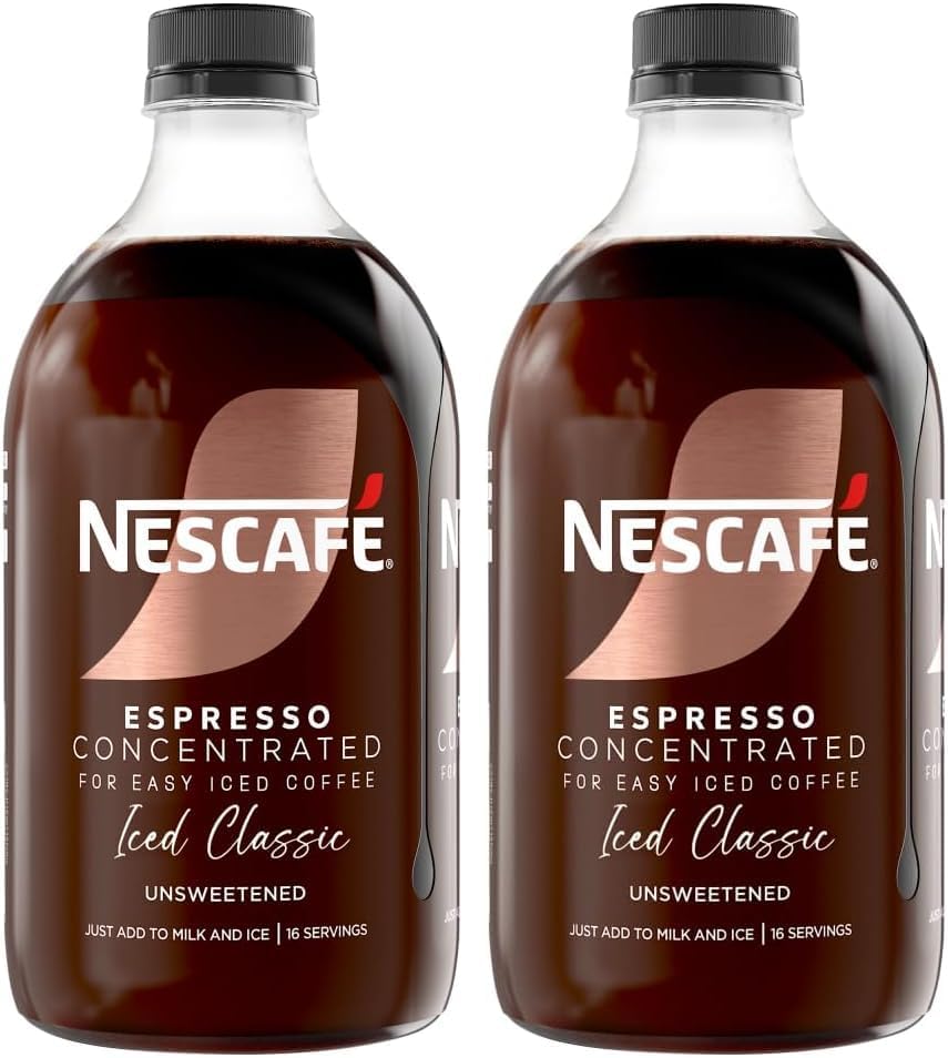 Nescafé Iced Coffee Espresso Concentrated Unsweetened 500ml (Pack of 2)