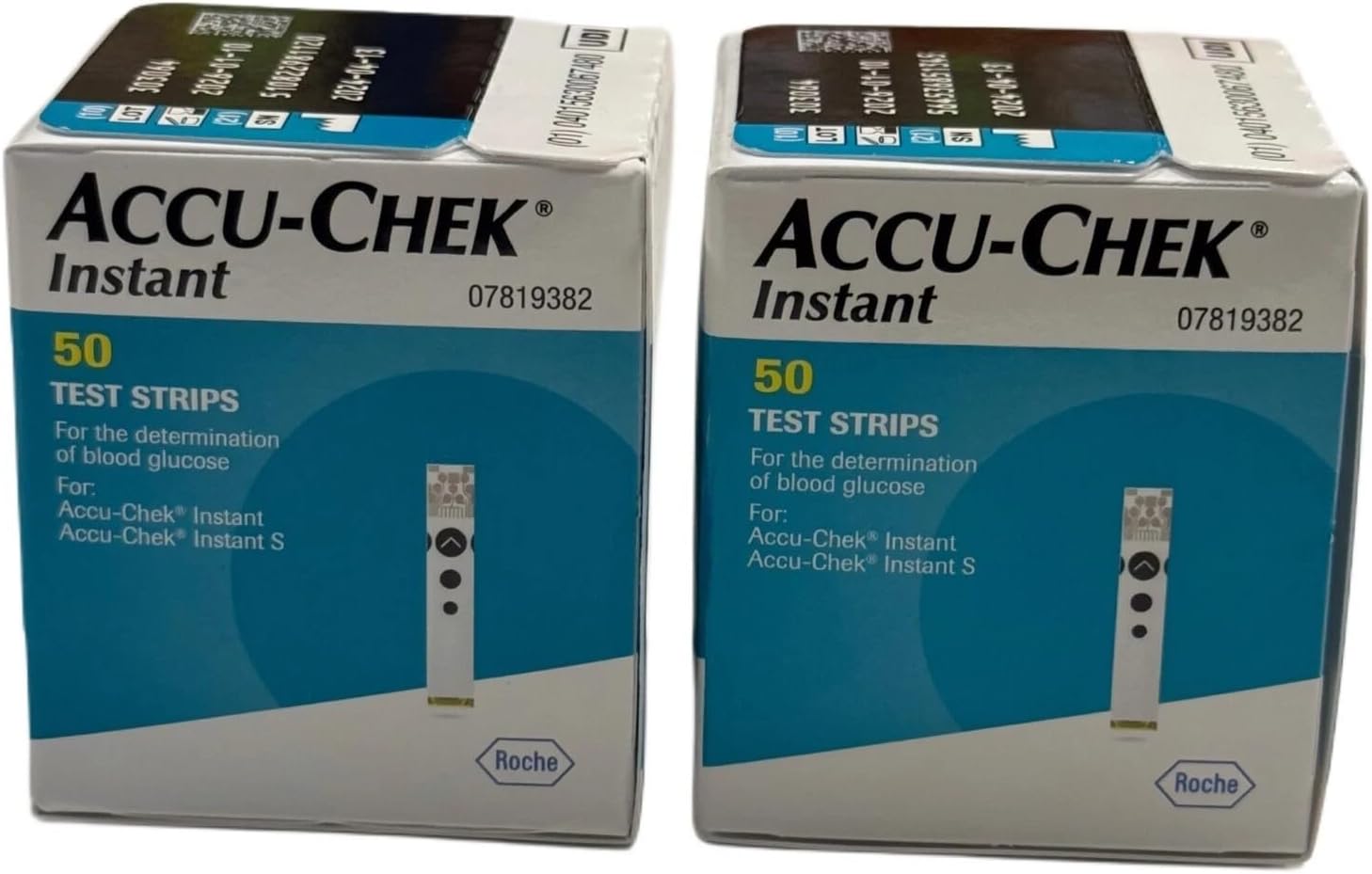 Accu-Chek Instant Blood Glucose Test Strips, 100 Count, for Accurate Monitoring