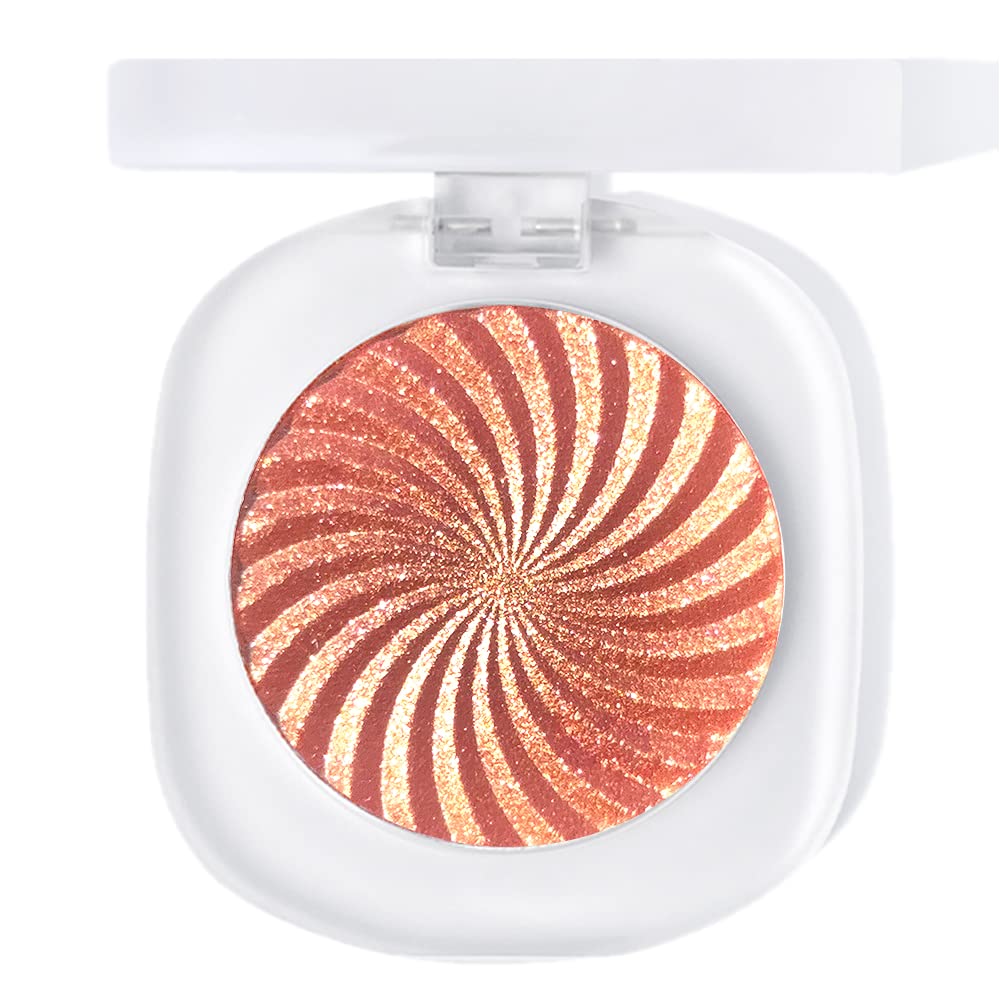 Cream Highlighter Makeup Palette, Glow Highlighters Makeup Powder, Suit for Cheeks, Body, Eyeshadow, Silver Light Pink Rose Gold Purple Champagne, Vegan, Talc Free (01)