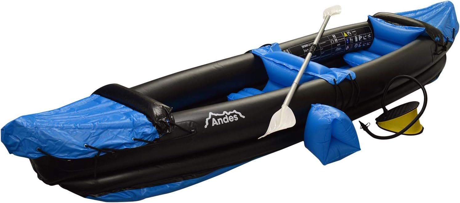 Andes Inflatable/Blow Up Two Person Kayak/Canoe With Paddle Water Sports