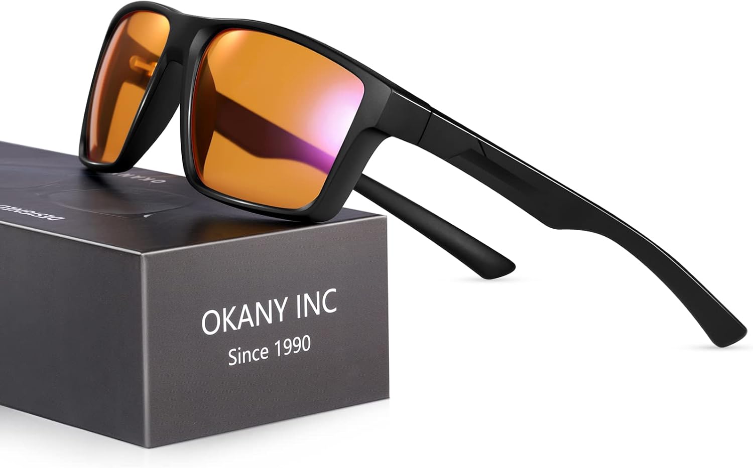 Okany Blue Light Blocking Glasses Gaming Glasses Computer Gamer Glasses Powerful Professional Filter, Anti-Fatigue Anti Glare UV & Eyestrain Screen Glasses for Women Men