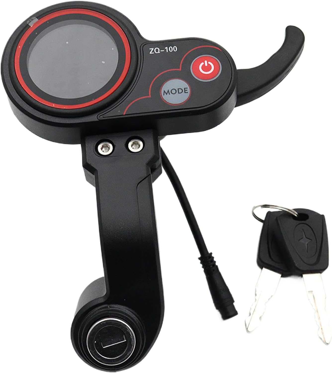 Scooter Speedometer with Key Digital 6 Pin Button Control Scooter Odometer with Shifter Replacement Electric Scooter Accessories Electric Scooter Scooter Controller Odometer Bike Speedometer