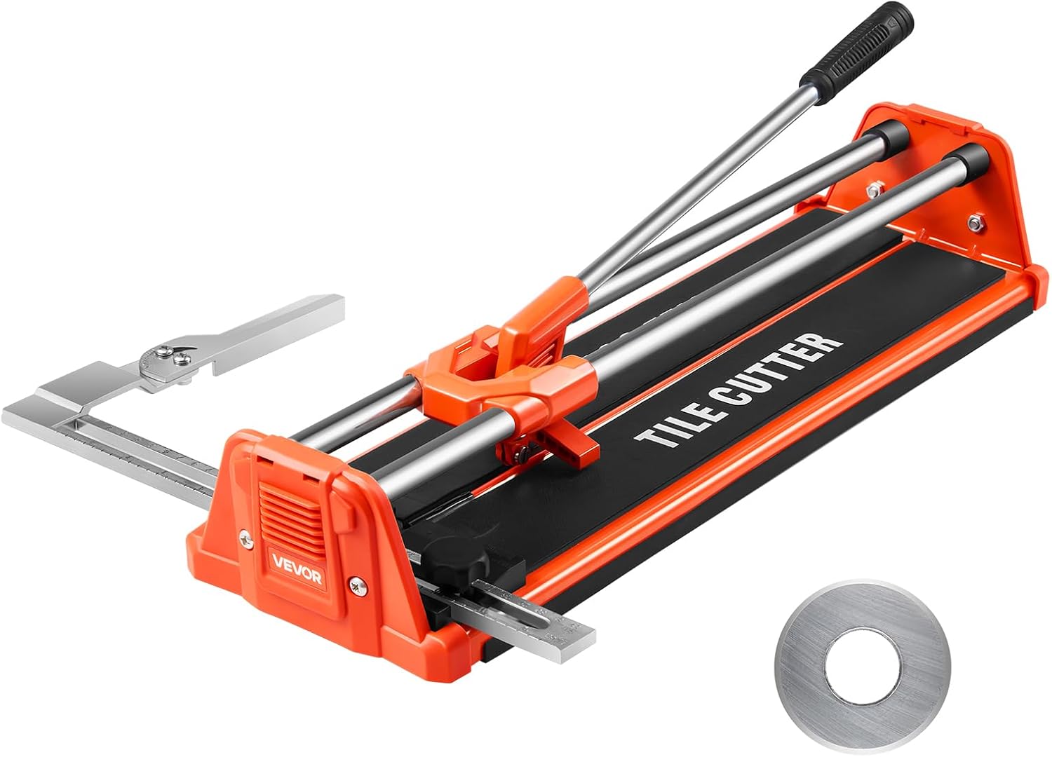 VEVOR 17-Inch Manual Tile Cutter for Wall & Polished Tiles,Double Rails for Precise Cutting, Tungsten Carbide Wheel,Non-Slip Handle,Anti-Displacement Pressure Rod,Precise Cuts for Pros & Beginners
